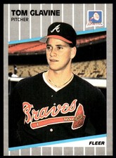 Tom Glavine 1989 Fleer #591 Atlanta Braves MLB READ FREE SHIPPING AutographDen