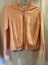 Gap Women  s Small Peach Long Sleeve Button Up Cardigan