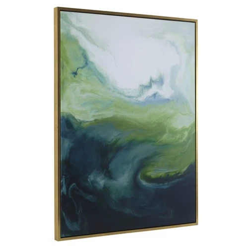 Uttermost 32367 Serene Green 56" x 42" Framed Abstract Drawing - Green - Picture 3 of 6