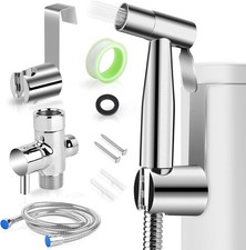 Stainless Steel Handheld Bidet Sprayer Kit - Rust-Resistant, 59in Hose