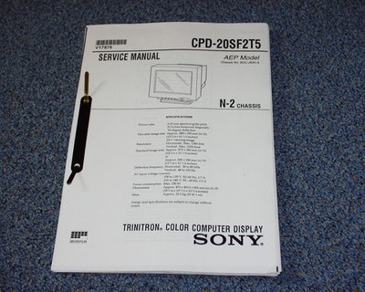 Sony Service Manual CPD-20SF2T5 Computer Display Monitor Chasis: N-2