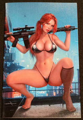 Skyline #3 Punisher Girl Full Bikini Linen Texture Variant Sydney Augusto #8/10