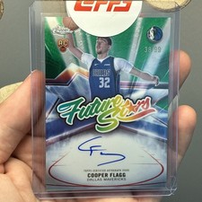 2024-25 Topps Chrome Cooper Flagg Future Stars Auto Green Refractor /99 On Card 