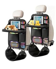 Backseat Car Organizer 2Pack with Table Tray Free Foot Hammock Car Seat