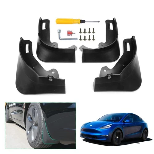 GAFAT Mud Flaps Splash Guards Compatible with Tesla Model Y 2021-2024 – Black 4