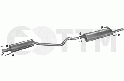 Ligne d'échappement Opel Astra F 1.7 D réduction sonore maximale