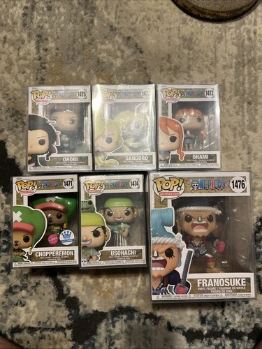 Funko Pop! One Piece: Wano Arc Complete set of 6 Nami/Sanji/Chopper/Franky/Robin