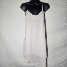 vintage y2k pale pink chiffon coquette whimsical lingerie dress