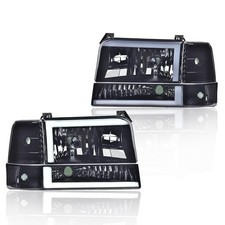 LED DRL Headlights Assembly, Compatible with 1992 -1996 Ford