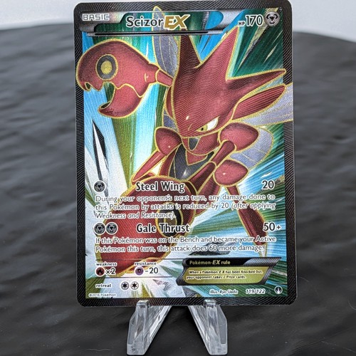 Pokemon Scizor EX 119/122 XY BREAKpoint Full Art Ultra Rare Holo NM TCG ⭐