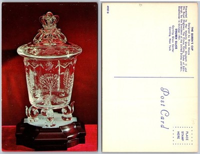Queens Cup Steuben Glass Corning NY Postcard