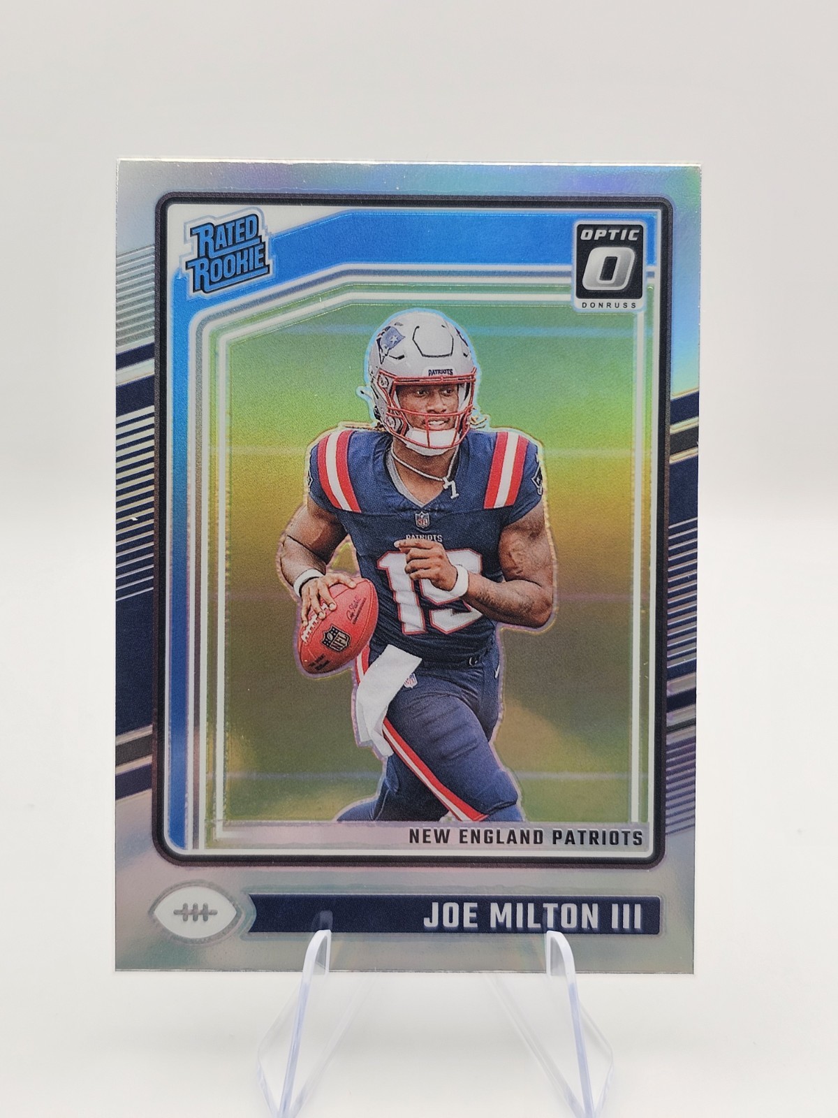 2024 Panini Donruss - Rated Rookie Joe Milton III Optic Preview Holo Prizm (RC)