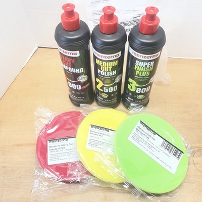 Menzerna Polishing Set HCC1000, MCC2500 & 3800 16oz  3-Step System for Scratch