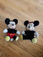 Disney Parks Vintage Mickey Mouse and Minnie Mouse Plush Toys PAIR Couple Cute