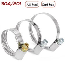 Adjustable Hose Clips , Stainless Worm Drive Clamps for Hose Gas Water And Fuel