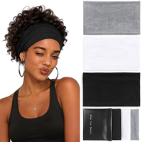 Kavya Haarband Damen,3 Pack Elastische Stirnband Sport,15Cm Breite Headband,Anti