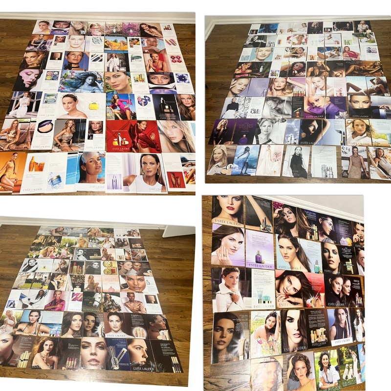 Carolyn Murphy Hilary Rhoda + Estée Laudar Ads Print Original Magazine pages