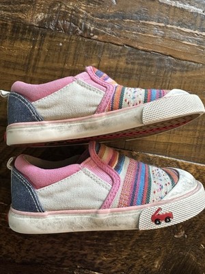 See Kai Run 7.5 Toddler Girls Slip On Sneakers Used Still Some Life Left!