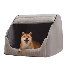 Large Dog House Indoor, Soft Plush Dog Cave Bed Covered Dogs Bed with Fluffy ...