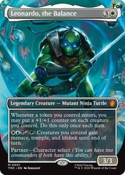 Leonardo, the Balance (Borderless) #0001 - Commander: Teenage Mutant Ninja Turtles Foil