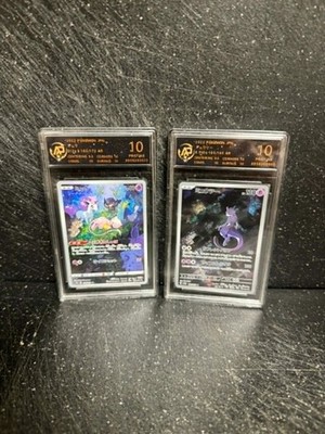 Pokemon Mewtu 183/165 Illustration Rare + 151 Mew 183/172 VSTAR Universe 10 Grad