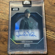Indira Varma Tala Durith 2024 Topps Chrome Black Star Wars REFRACTOR AUTO ALS-IV