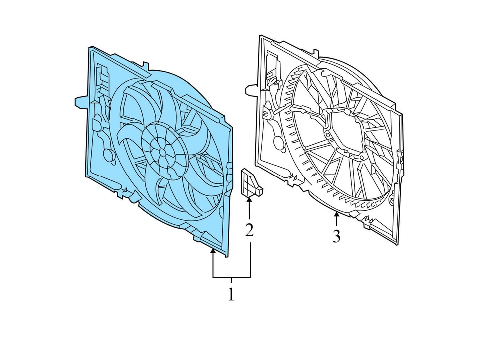 BMW 528XI 2008 - Ventilador de refrigeración eléctrico hoja 7543282 Foto 3 de 4