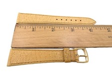 NOS Speidel 19mm/R Pale Yellow Wild Boar Grain Watch Band Strap 821-630 (B530)