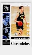 Franz Wagner 2021 Panini Chronicles Draft Picks #9 Michigan Wolverines