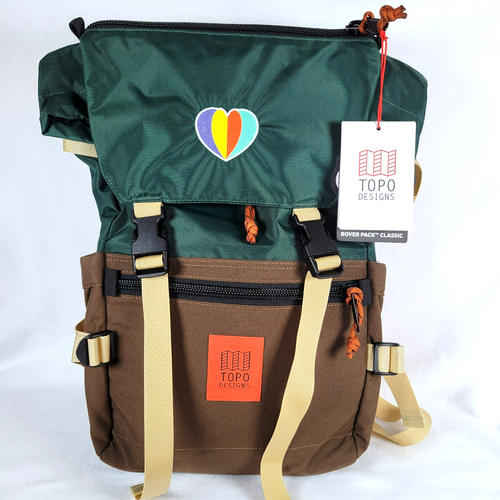 Mochila clásica Topo Designs Rover Pack verde 17" multibolsillo excursión de un día al aire libre