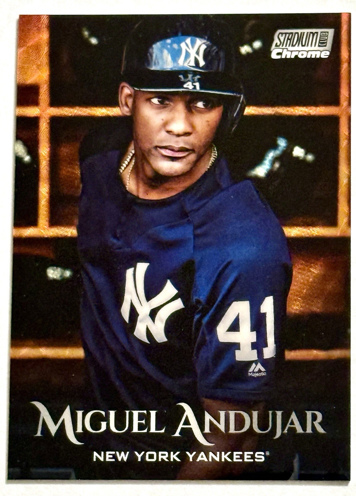 2019 Topps Stadium Club Chrome Miguel Andujar Superfractor 1/1 Yankees Padres As view 2