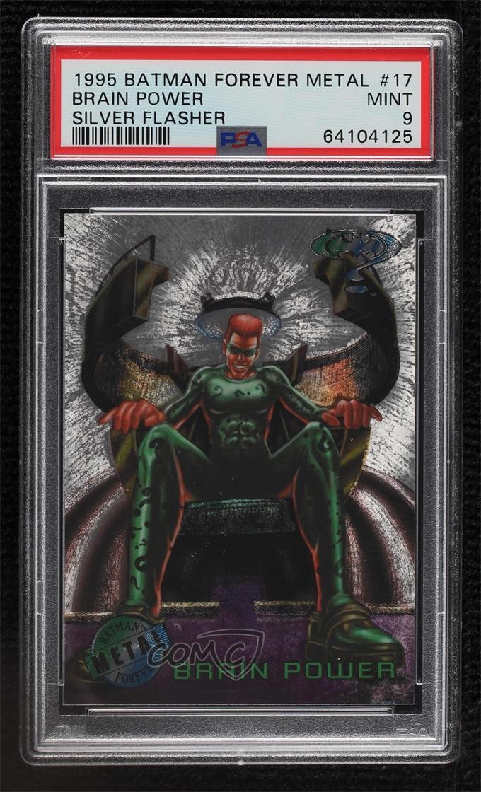 1995 Fleer Metal Batman Forever Silver Flasher The Riddler #17 PSA 9 MINT 07qw