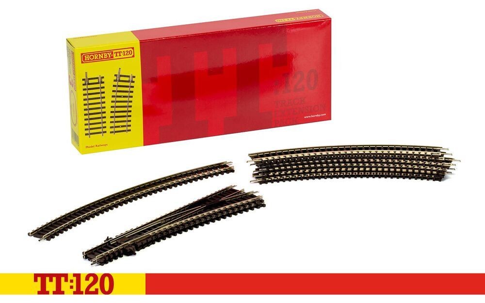 Hornby TT8032 TT:120 Track Pack 3, Track Accessory | TT120 Hornby TT Gauge, Extra Pieces for Model Railway Sets, Toy Train Pieces, Includes: 6 x TT8004, 1 x TT8006 - Image 4