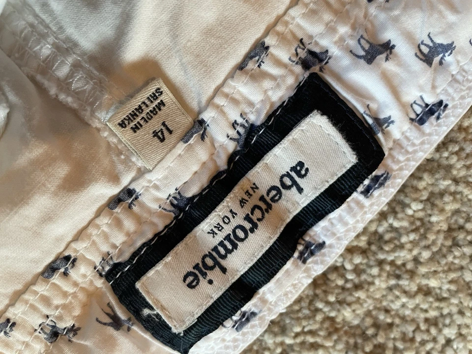 Pantalones cargo informales Abercrombie niños niñas 14 regulares enrollables a capris Y2K Foto 4 de 4