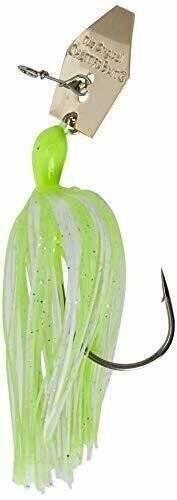 Z-Man Chatterbait, Chartreuse/White/Gold Blade, 3/8-Ounce - Image 1