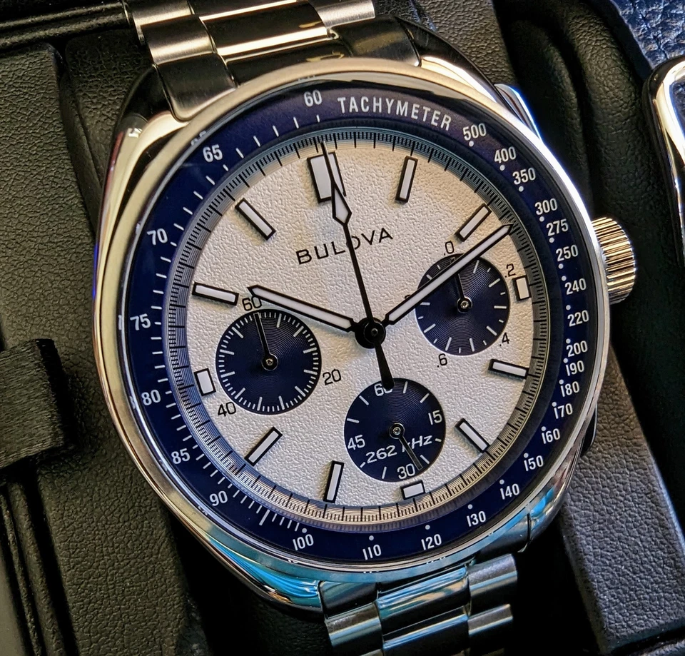 Bulova Lunar Pilot Chronograph Men's Watch Sapphire With Bonus Strap 98K112 - image 3 of 4