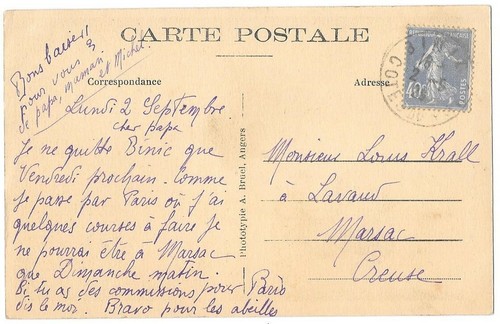 PAIMPOL 22 Nachteffekt Port CPA Sepia geschrieben an Herrn Louis Krall in Lavaur 1925 - Bild 2 von 2
