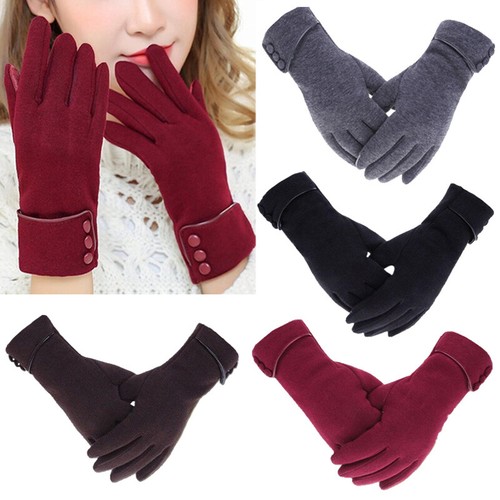 Knit Elegant Touch Screen Gloves Soft Winter Women Ladies Fleece Keep Warm Glove
