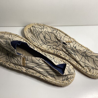 Alexis Leroy Mokassins Leinen Loafers Espadrilles 43 (H022)