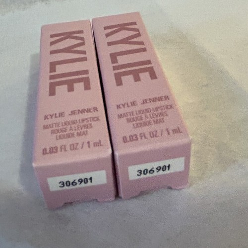 2 Kylie Jenner Matte Liquid Lipstick 402 Mary Jo K 0.03 Oz. Each Travel Size NIB - Picture 6 of 6