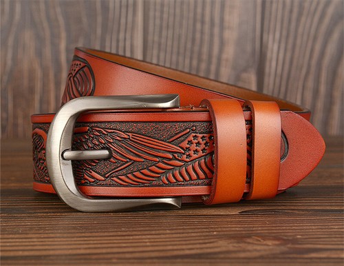 Men’s belts Full Grain Genuine Leather Casual Dress Jeans Belts for Men CINTURON - Picture 14 of 27