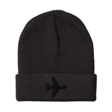 Beanies for Men Airplane Mode Embroidery Winter Hats Women Acrylic Skull Cap
