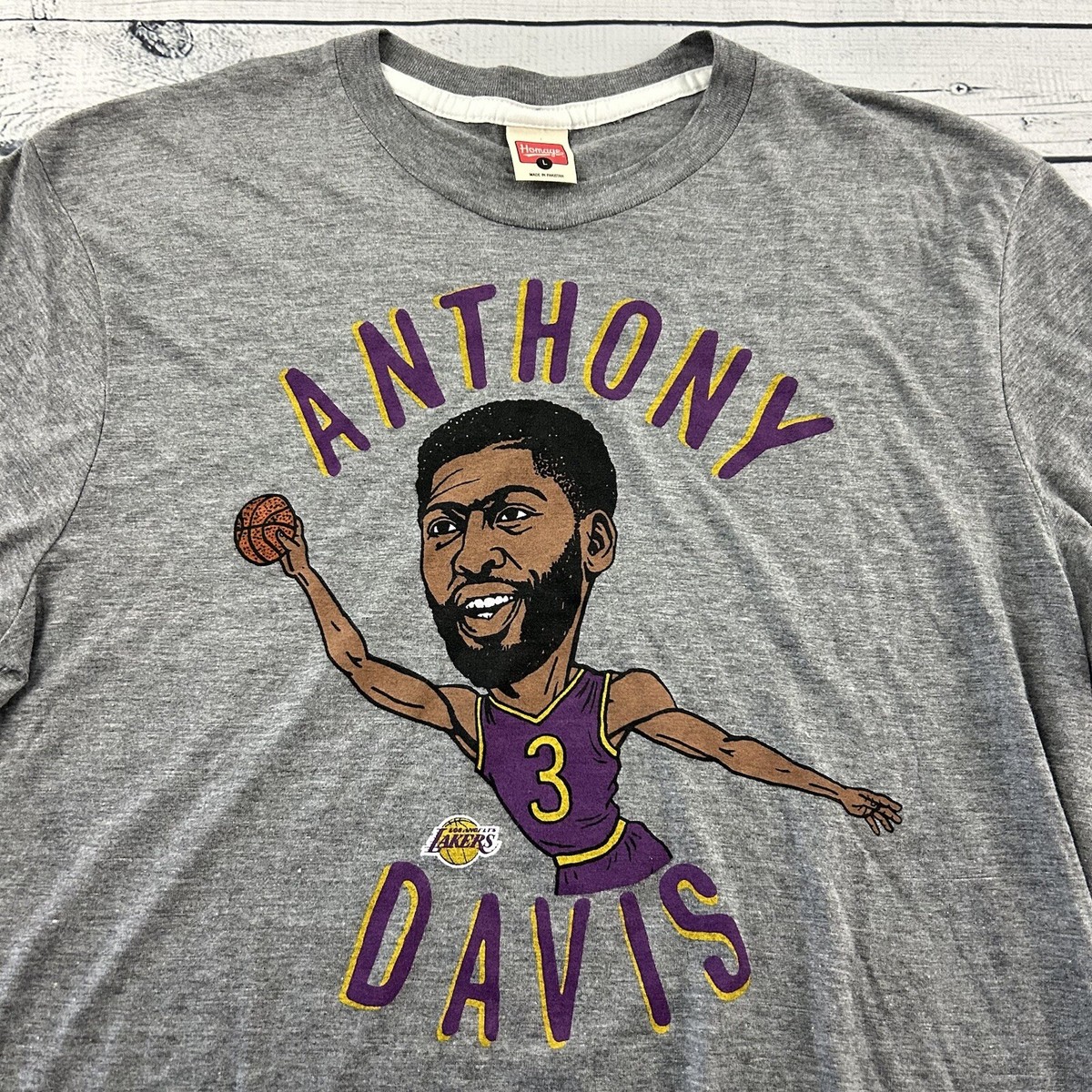 Lakers Anthony Davis Long Sleeve Shirt Men's Los Angeles Lakers