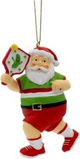 KURT ADLER 4.375" RESIN PICKLEBALL SANTA CHRISTMAS ORNAMENT J8868