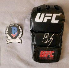 Yousri Belgaroui signed autographed UFC MMA fight glove Beckett COA #BN72816