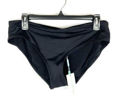 Sea Level Swim Women s Black Mid Rise Bikini Bottom Size 12