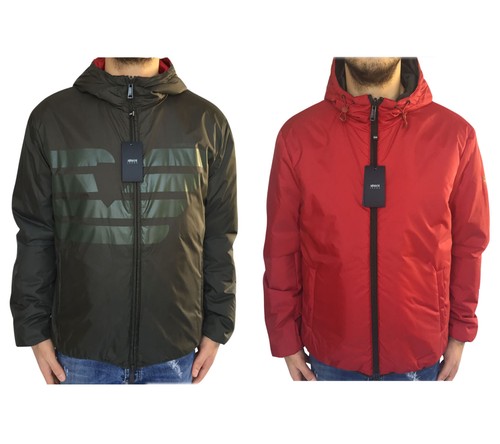 ARMANI JEANS giubbino uomo reversibile verde/rosso, taglia 56 (XXL), sconto  50%. | eBay