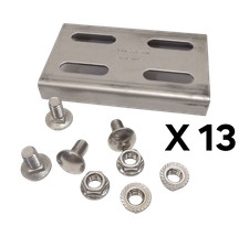 Lot of 13 Eaton 9SS4-1043 Cable Tray Splice Plate 3″ Wide