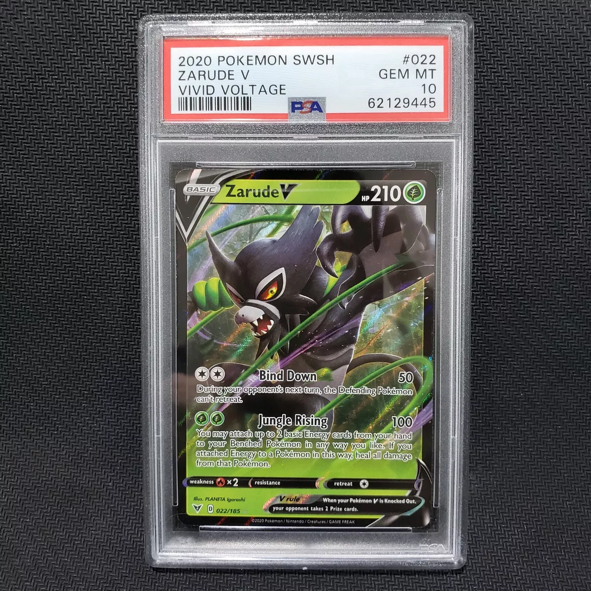 2020 Pokemon Sword & Shield Vivid Voltage Zarude V #022 TCG - VCP