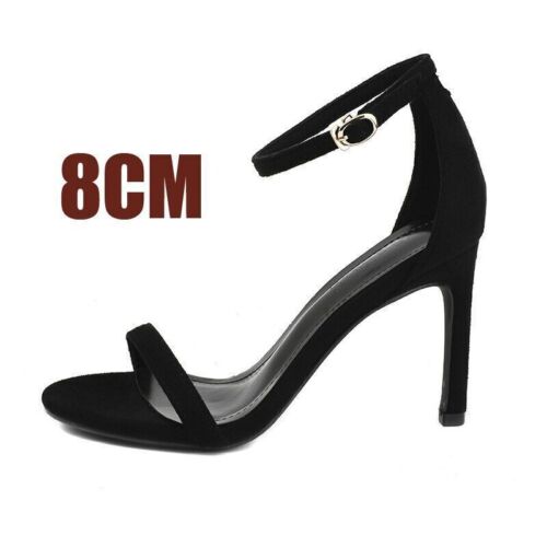 2023 Women Ankle Strap Stiletto Heel Sandals Wedding Party Shoes Pumps High Heel - Picture 15 of 36